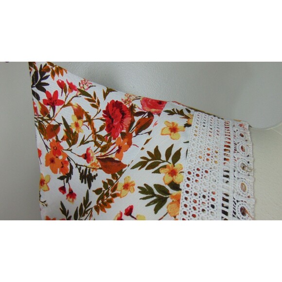 Torrid Cottagecore Babydoll Crochet Trim Top Women 4X Floral Lace Up Tassel Boho - Picture 4 of 11